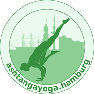 Logo of ashtangayoga.hamburg with light green background
